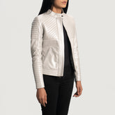 Zelum Leather Quilted Biker Jacket